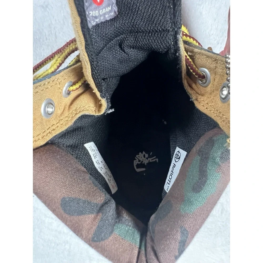 Timberland Toddler Camo Plaid Collar Waterproof Boots‎ Size 2
